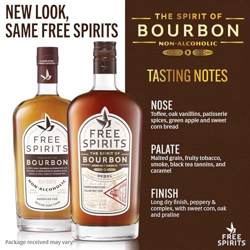 Free Spirits Zero Proof Bourbon Alternative, Whiskey Style Spirit, 750 mL