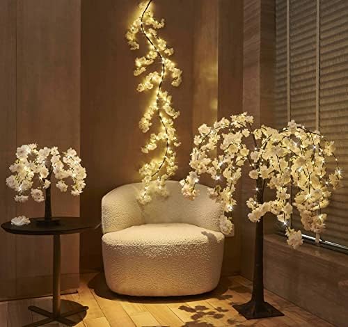 LITBLOOM Lighted Tabletop Olive Tree 18IN 50 LED Fairy Lights with Timer Battery Operated or USB Plug in Bonsai Tree for Wedding Christmas Spring