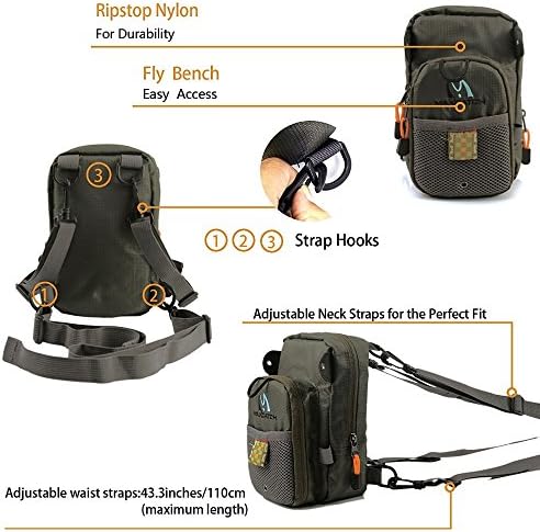 M MAXIMUMCATCH Maxcatch Fly Fishing Chest Bag Lightweight Chest Pack Fly Fishing Pouch