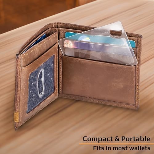 Carson 2.5x Power Credit Card Size Magnifiers (WM-01) with 6x Spot Lens, Twin Pack