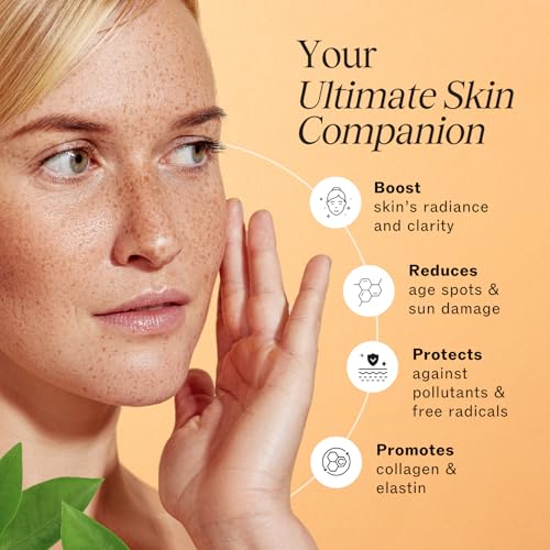 LilyAna Naturals Vitamin C Serum for Face with Hyaluronic Acid and Vitamin E, Anti Aging Serum, Reduces Age Spots and Sun Damage, Promotes Collagen and Elastin (1oz)