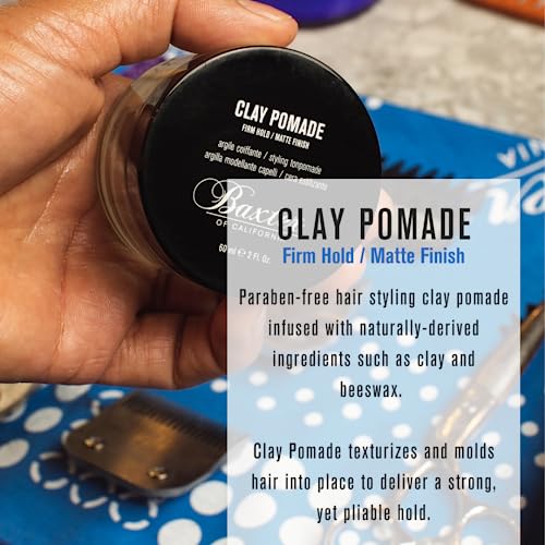Baxter of California Clay Pomade , Strong Hold, Matte, 2 oz