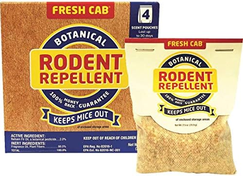EarthKind EMW7208598 Fresh Cab Rodent, Rats and Mice Repellent With Blend Of Plant Fiber and Botanical Extracts For Use On The Farm