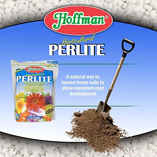 Hoffman Horticultural Perlite Lightweight Soil Conditioner to Improve Aeration, 8qt Bag