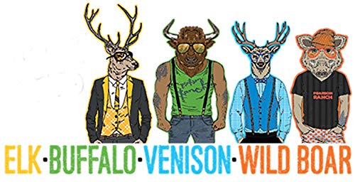 Pearson Ranch Wild Grass Fed Game Variety Pack of 4-2.1oz Bags - Venison, Elk, Buffalo, & Wild Boar - Gluten-Free, MSG-Free, Paleo and Keto Friendly