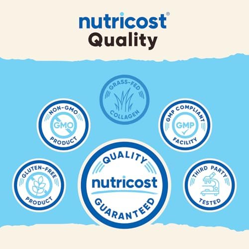 Nutricost Collagen Peptides Powder 1LB (454 G), Grass Fed Bovine | Collagen Hydrolysate, Unflavored