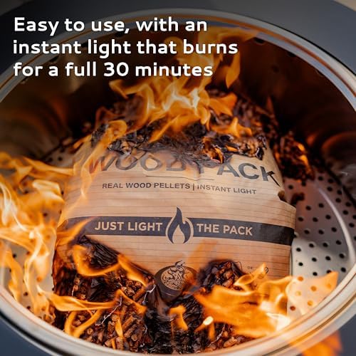 TIKI Wood Pellet Pack – 4-Pack Wood Pellets for Smokeless Fire Pits, Easy-to-Use Fire Pit Fuel for Outdoor Heating & Camping