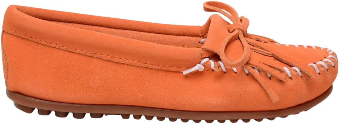 Minnetonka Women's Kilty Suede Hardsole Moccasin