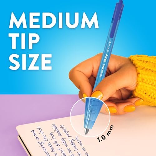Paper Mate InkJoy 100RT Retractable Ballpoint Pens, Medium Point (1.0mm), 20 Count - Teacher Essentials, Colorful Office Supplies, Note-Taking, Back to School