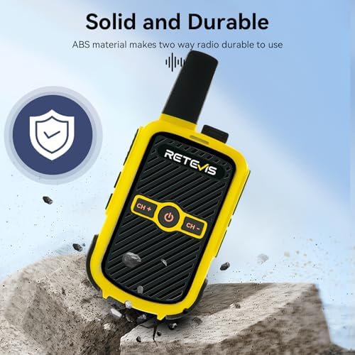 Retevis RT15 Walkie Talkies 3 Pack, Birthday Gift, Outdoor Adventure Kit | Durable, Lightweight, VOX, Key Lock, Mini Walkie Talkies for Adults, School Family Outdoor Travel Camping Hiking