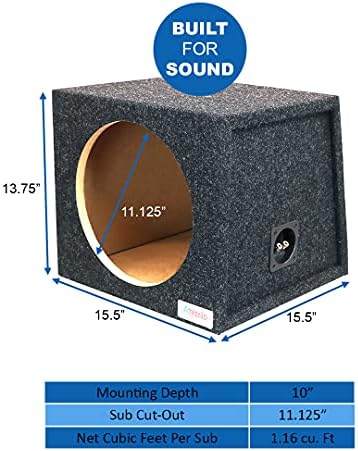 Atrend 15DQV 15” Dual Vented Subwoofer/Speaker Enclosure Made in USA,15DQV