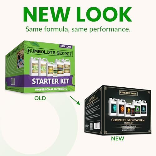 Humboldts Secret Starter Kit Pack | Indoor and Outdoor Plant Fertilizer and Hydroponic Nutrients | Base A & B, CalMag and Iron, Golden Tree, Flower Stacker, Plant Enzymes | Complete Garden System