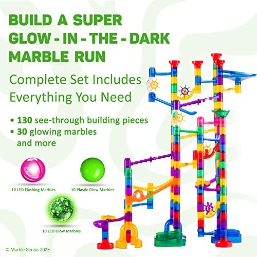 Marble Genius Space Theme Marble Run, 200 Pieces, STEM Toy
