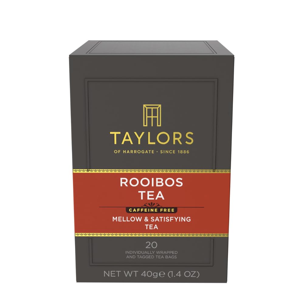 Taylors of Harrogate Green Tea with Lemon, Individually Wrapped Bags, 20 Count (Pack of 1), Citrussy, Mellow and Light, Caffeinated, Enjoy Hot or Iced, 20 Teabags