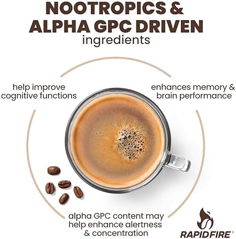 Rapidfire Caramel Macchiato Ketogenic High Performance Keto Coffee Pods, Supports Energy & Metabolism, Weight Management, Single Serve K Cup, Brown, 16 Count