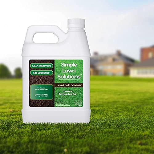 Liquid Soil Loosener- Soil Conditioner-Use alone or when Aerating with Mechanical Aerator or Core Aeration- Simple Lawn Solutions- Any Grass