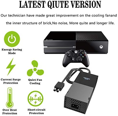 Power Supply Brick Compatible with Microsoft Xbox One [Sole New Quietest Version]
