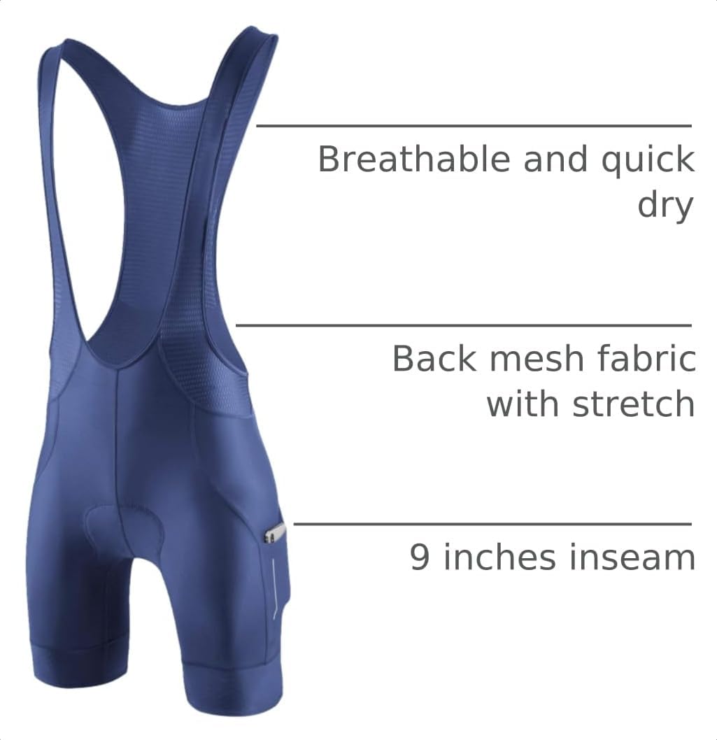 baleaf Mens 4D Padded Cycling Bib Shorts Bicycle Biking Bibs