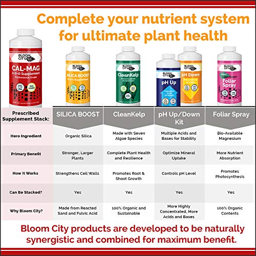 Bloom City Professional Grade Ultra Pure Cal-Mag Fertilizer, (32 oz) | Helps Reduce Blossom End Rot, Corrects Deficiencies, Boost Calcium Uptake, Made for Hydro & Soil, Supports Tomatoes & Peppers