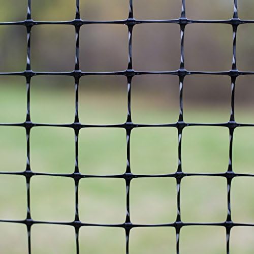 OldMacDonald Deer and Animal Fence Barrier Netting (55gr/sq m.) 7.5' x 330' (2.3m x 100m) (mesh 19x19mm) - Folded for Shipping