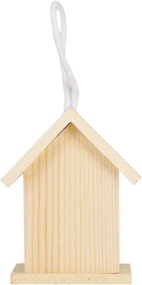Meiyya Unfinished Birdhouse to Paint for Birdwatching with Perch, MoistureResistant Bird Nests