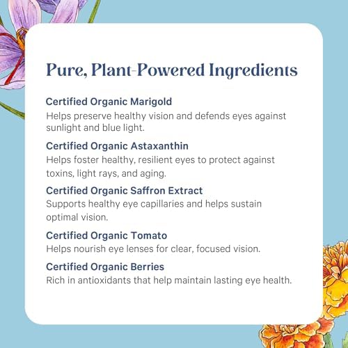 PURE SYNERGY Eye Protector | 100% Natural, Vegan Eye Health Supplement | with Organic Astaxanthin, Lutein