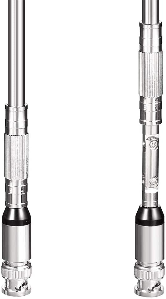 Bingfu 20-1300MHz Police Scanner Antenna 8 Section Telescopic BNC Male Compatible with Uniden Bearcat Whistler Radio Scanner Cobra Midland Portable