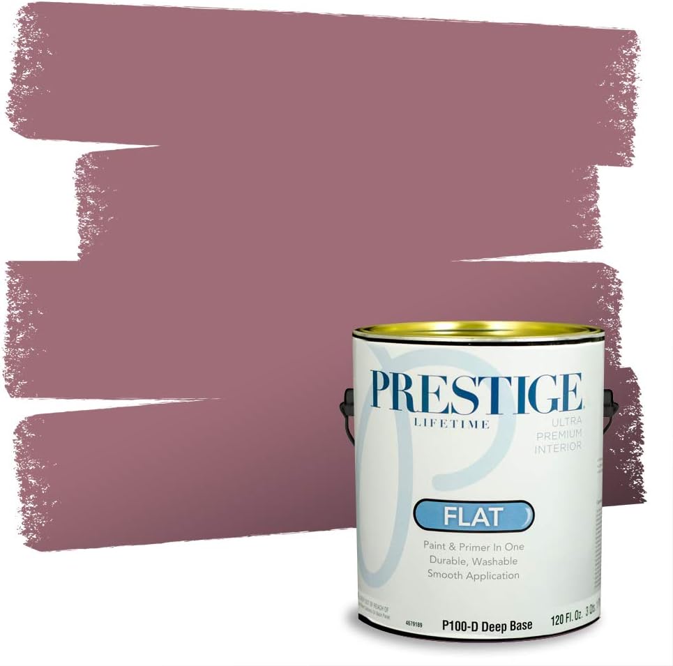 PRESTIGE E500-P-SW6303 Exterior Paint and Primer in One, 1-Gallon, Semi-Gloss, Comparable Match of Sherwin Williams Rose Colored, 1 Gallon, SW17-Rose