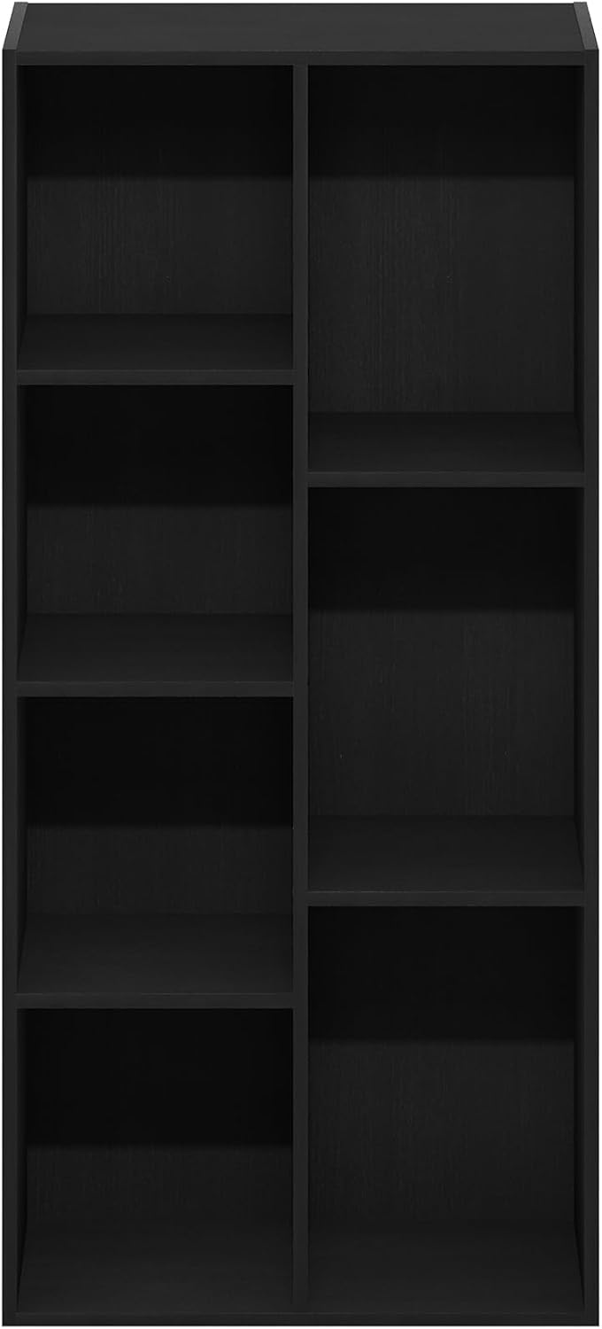 Furinno LUDER Book Shelf, 5-Cube Bookshelf, Easy Assembly Bookcase with Open Shelves, 9.4 x 19.7 x 31.5, for Living Room, Bedroom, Home Office, Darkwood