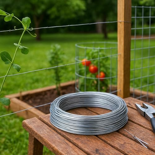 National Hardware Wire Mesh, 12 Gauge x 100 ft Roll, Galvanized Steel | Rust-Resistant Fencing Wire for Chicken Coops, Garden Beds, Animal Pens and Crafts; 300 lb Load Limit