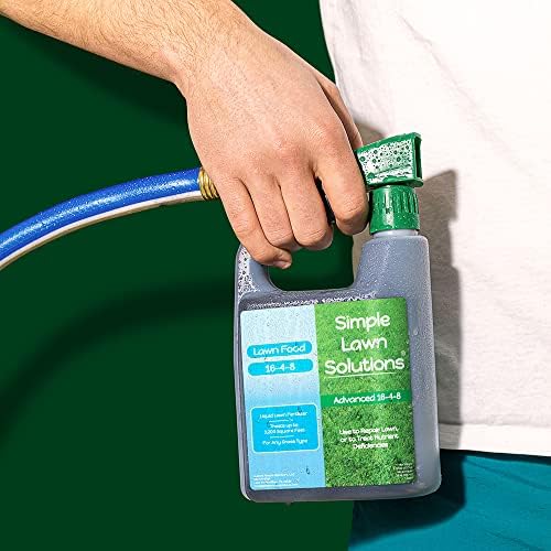 Advanced 16-4-8 Balanced NPK - Lawn Food Quality Liquid Fertilizer - Spring & Summer Concentrated Spray - Any Grass Type - Simple Lawn Solutions (32