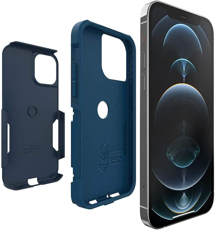 OtterBox iPhone 12 & iPhone 12 Pro Commuter Series Case - Black, Slim & Tough, Pocket-Friendly, with Port Protection