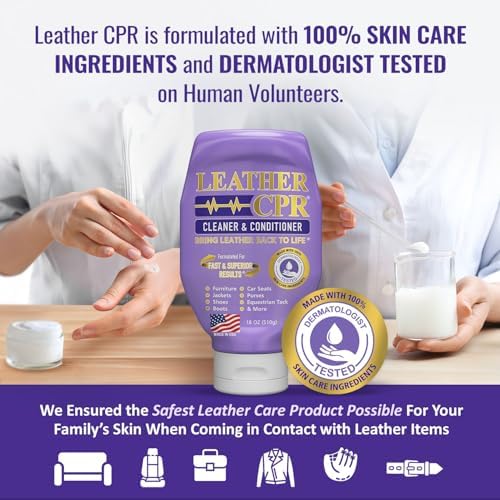 Leather CPR Cleaner and Conditioner 18oz. Bring Leather Back To Life on Furniture, Car Seats, Handbags, Jackets, Boots, Saddles