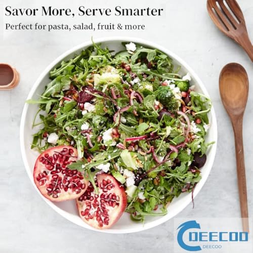 DeeCoo 7 Pack Porcelain Pasta Bowls Ceramic, Large Serving Bowl, Wide and Shallow, Set 8.3 Inch - 30 Ounce - for Pasta, Salad, Cereal