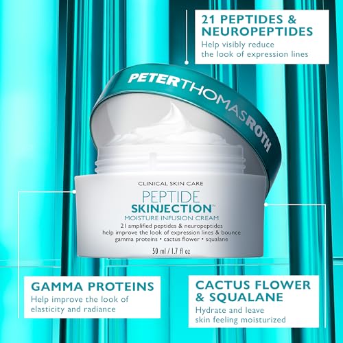 Peter Thomas Roth | Peptide Skinjection™ Moisture Infusion Cream, Refillable Moisturizer, For Loss of Firmness and Elasticity, Fine Lines & Wrinkles