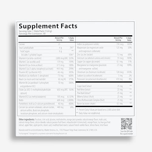 Isotonic Daily Multivitamin Powder Packets for Women & Men – 4-in-1 Multivitamin, B-Complex