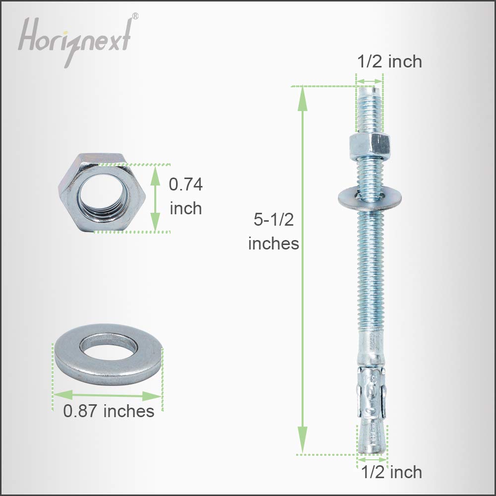 3/8 Concrete Anchors, Concrete Wall Anchors, Metal Wedge Bolts