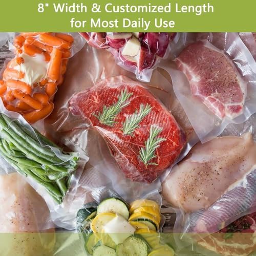 POTANE 6 Pack 11"x20'(3Rolls) and 8"x20' (3Rolls)Thickened Vacuum Sealer Bags, Smell-Proof, Puncture Prevention, Heavy duty for POTANE, Food Saver