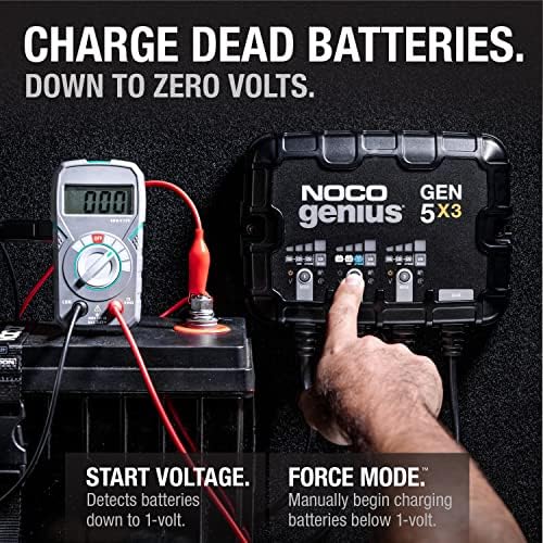 NOCO GEN5X3 12V 15A 3-Bank OnBoard Marine Battery Charger & Maintainer