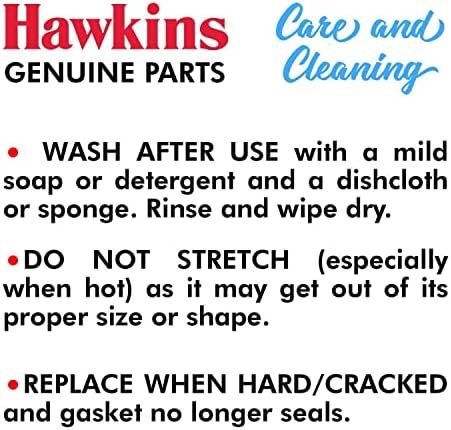 HAWKINS Rubber Gasket Sealing Ring for 2–4 L Pressure Cookers (Black) – Set of 2, Baby Gaskets