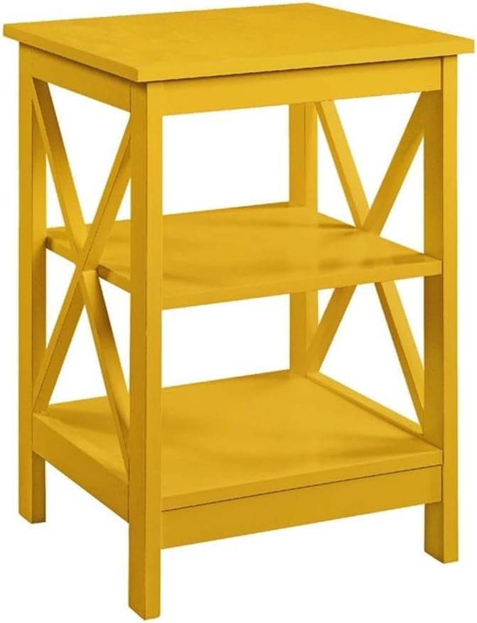 Convenience Concepts Oxford End Table 15.75" - Modern Living Room Table with Storage Shelves, Transitional Nightstand Side Table for Home Decor and Display, Espresso