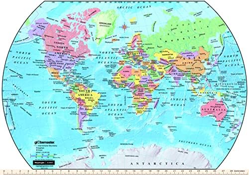 Replogle Student - Educational Classic World globe, Blue Ocean, Raised Relief feature, including a bonus map, made in USA, 12"/30cm diameter