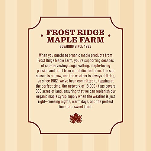 Frost Ridge Maple Farm, Organic Maple Syrup, Grade A, Half Gallon (64 FL Oz), Medium Amber Rich