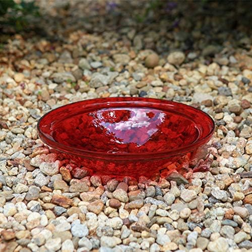 Achla Designs Crackle Glass Bowl, 12-in, Mandarin