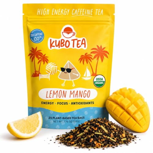 Kubo Energize Yerba Mate Tea, Organic High Caffeine Energy Tea Bags - 20 Ct