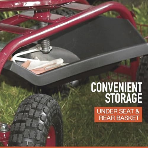 Ironton Rolling Garden Seat with Turnbar | Yard and acreage maintenance, Lawn and garden use, Durable outdoor operation, Easy setup