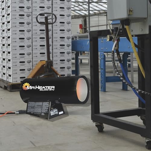 Mr. Heater 35,000 BTU Propane Forced-Air Heater #MH35FA, Black
