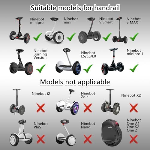 Ninebot Handlebar Replacement for Ninebot miniPRO miniLITE S Self Balance Hoverboard Adjustable Handle Stand Release Knee Pressure (Handlebar Only)