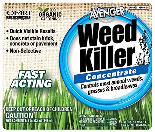 Avenger Weed Killer Concentrate, for Organic Gardening, 32 oz