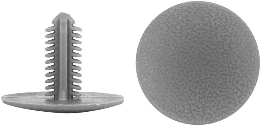 X AUTOHAUX 40pcs 6mm Hole Dia Plastic Bolt Rivets Fastener Mudguard Bumper Retainer Clips Gray